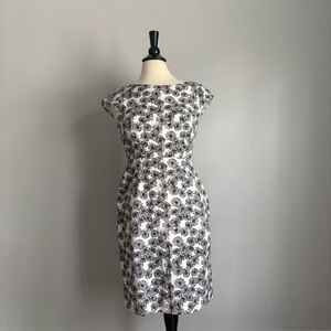 Mata Traders Black and White Floral Midi Dress